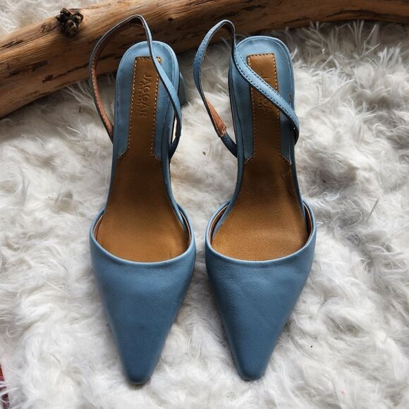 Jaggar the label blue slingback leather heels - Picture 10 of 12